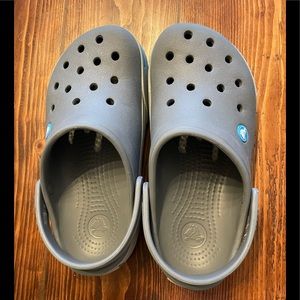 Gray boys size 5 Crocs